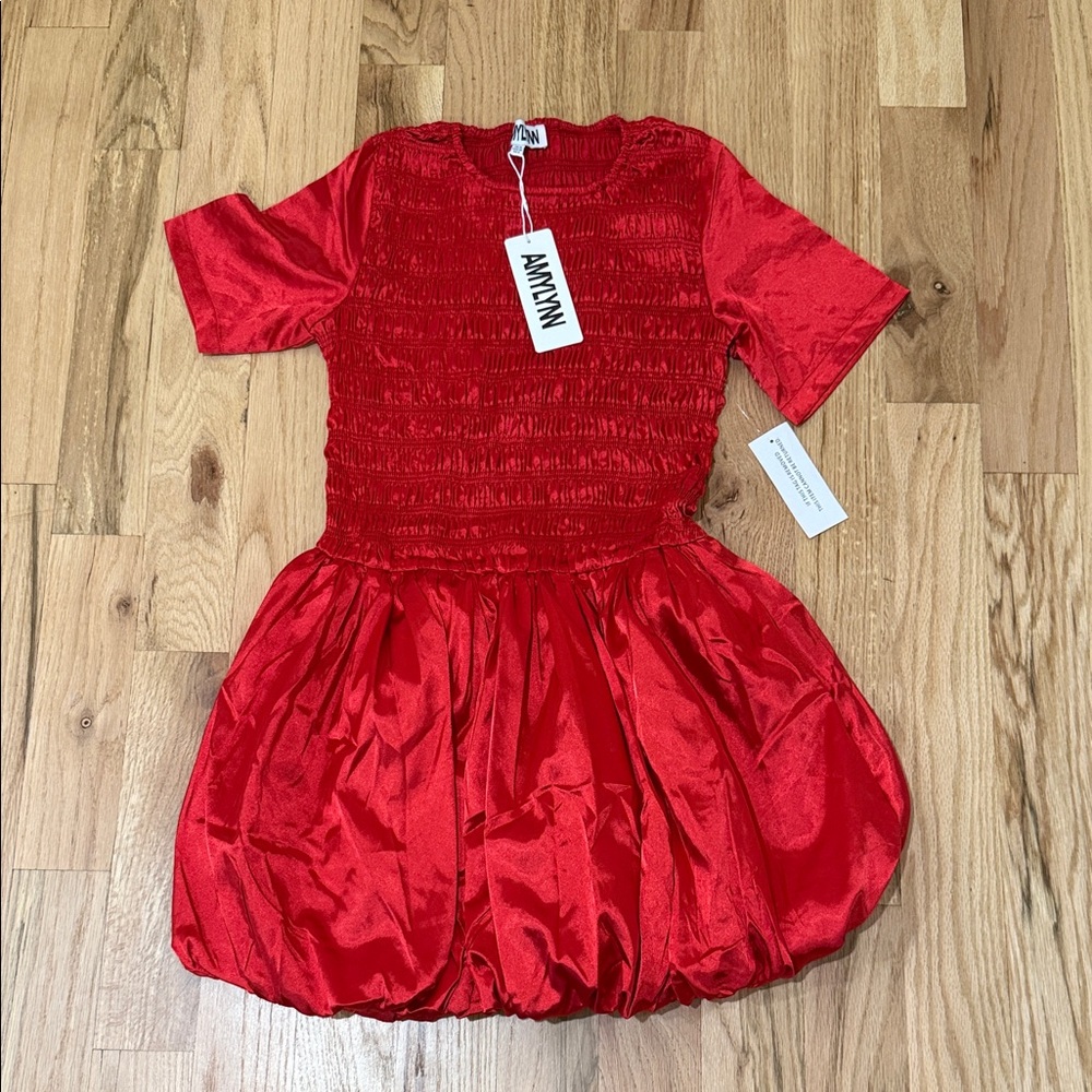 Amylynn Red Short Sleeve Dress